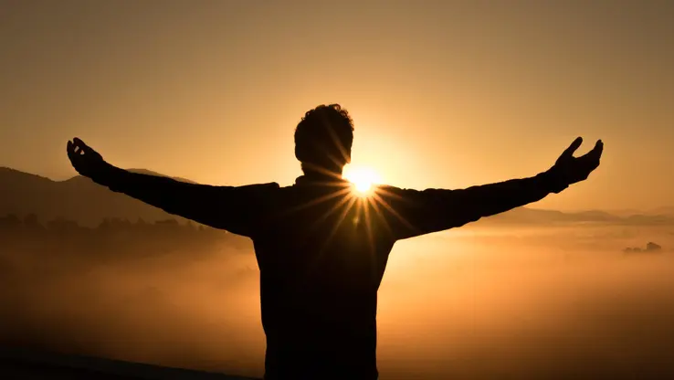 Man with Arms Raised